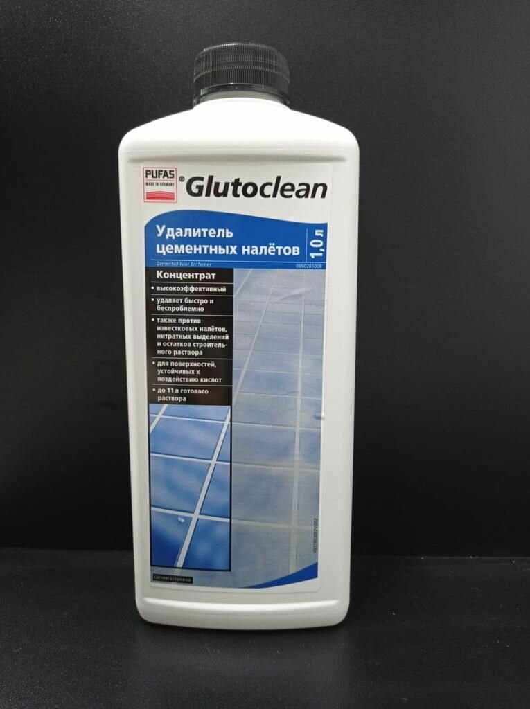 Жидкость для удаления цементных налётов Glutoclean, 1 л, 1.1 кг - фотография № 11