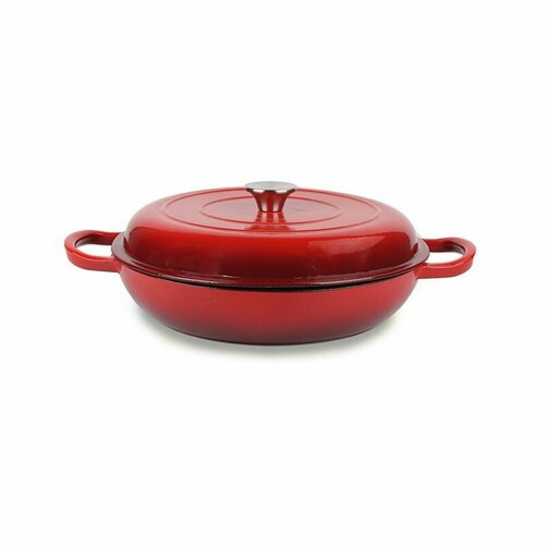 Жаровня чугунная ALWOtech 26 см, красная