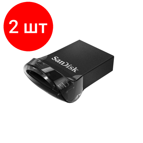 флешка sandisk extreme go usb 3 1 128 гб 1 шт черный серый Комплект 2 штук, Флеш-память SanDisk Ultra Fit, 128Gb, USB 3.1 G1, чер, SDCZ430-128G-G46