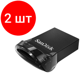 Комплект 2 штук, Флеш-память SanDisk Ultra Fit, 64Gb, USB 3.1 G1, чер, SDCZ430-064G-G46