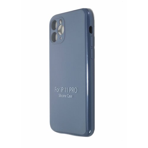 Чехол-накладка для iPhone 11 Pro VEGLAS SILICONE CASE NL Защита камеры голубовато-серый (46)