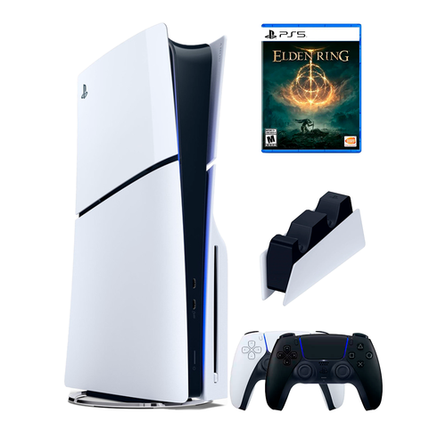 PS5 ПС5 Игровая приставка Sony PlayStation 5 Slim disc 2-й геймпад черный зарядное ElderRing 8459900₽