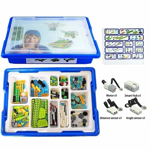 45300 ресурсный набор wedo 2 0 wedo 1 0 конструктор робототнехника игрушка WeDo 2.0 453000 Конструктор программируемый. Робототехника. Базовый набор. Сенсоры, моторы, аккумулятор