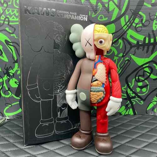 Игрушка фигурка Kaws коричневая 34см органы