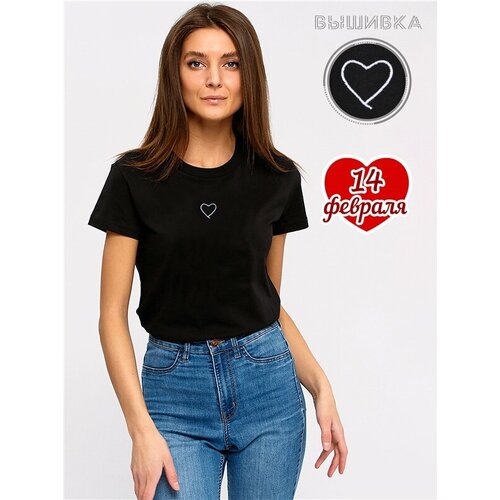 фото Футболка апрель, размер 96-164, черный