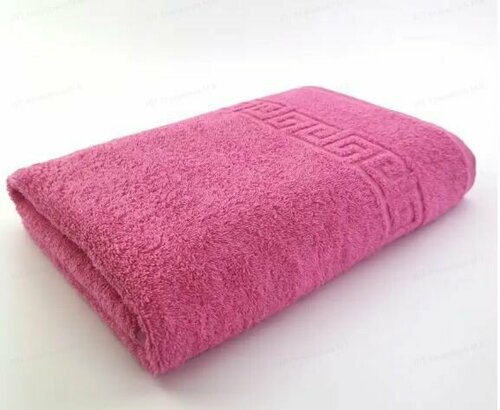 Полотенце банное, махровое 70х140 см Хлопок 100% 430г/м2 Фиолетово-розовый