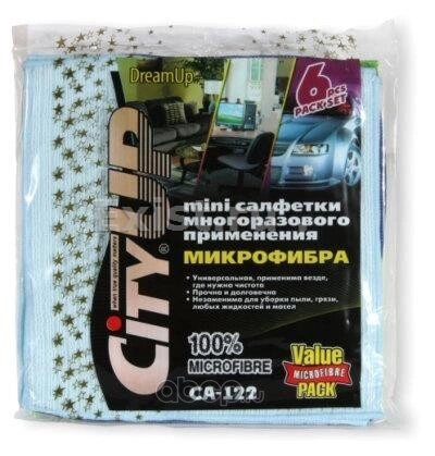 Салфетка микрофибра CITY DREAMUP универсальная 25x25 см набор (6шт) City Up CA-122