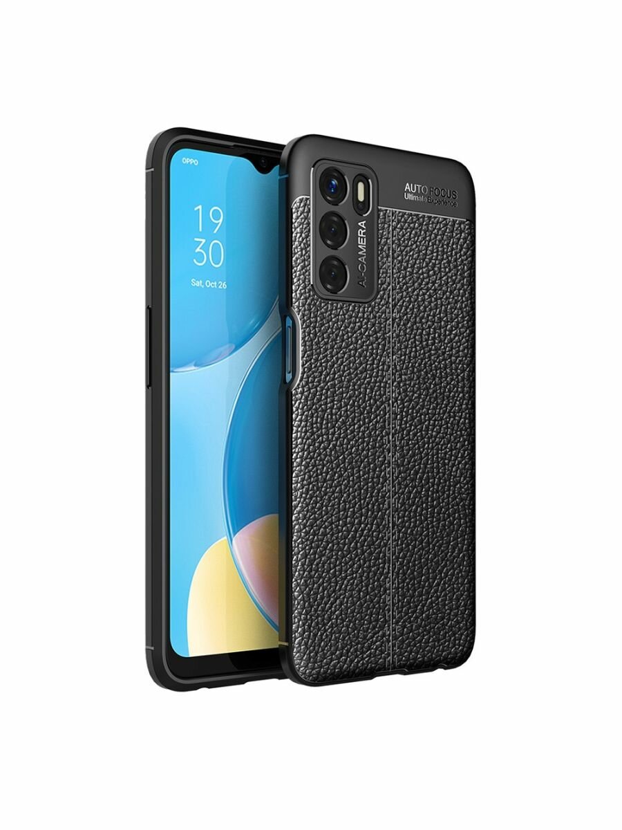 Brodef Fibre силиконовый чехол для Oppo A16 Черный