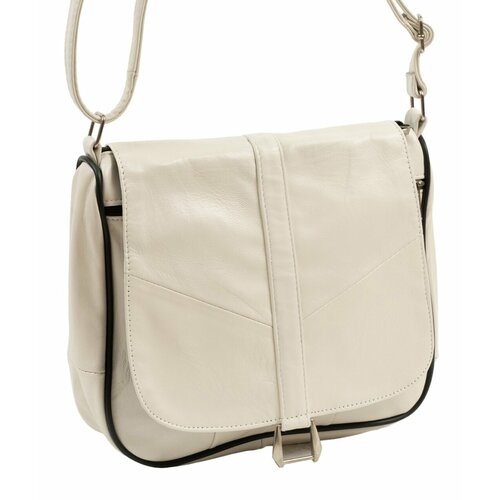 фото Сумка кросс-боди , фактура гладкая, бежевый unvers leather istanbul