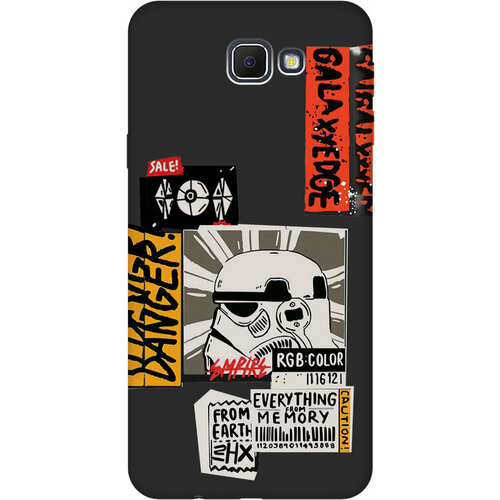 Матовый Soft Touch силиконовый чехол на Samsung Galaxy J5 Prime, Самсунг Джей 5 Прайс с 3D принтом Stormtrooper Stickers черный матовый soft touch силиконовый чехол на samsung galaxy j5 prime самсунг джей 5 прайс с 3d принтом cats w черный