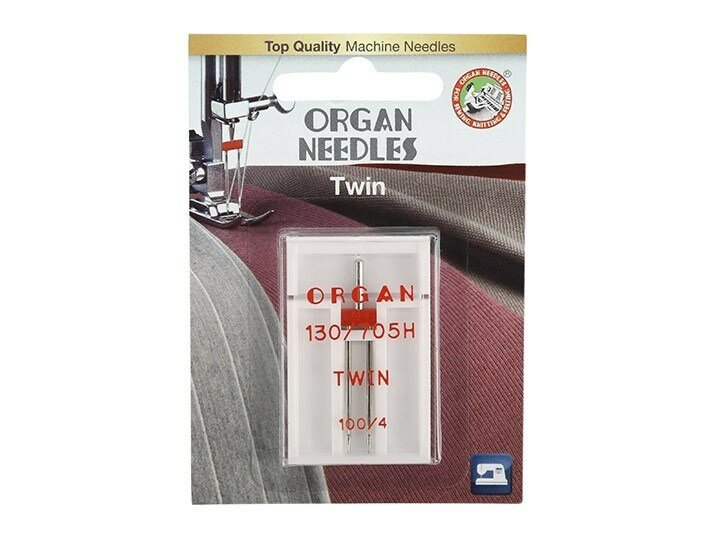 Игла/иглы Organ Twin 100/4, серебристый