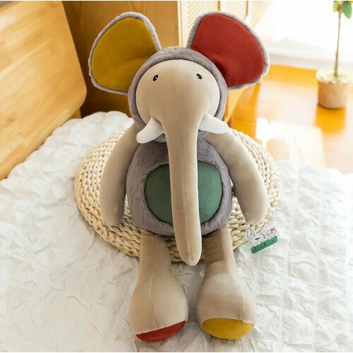 Мягкая игрушка Слон 35 см серый мультяшный