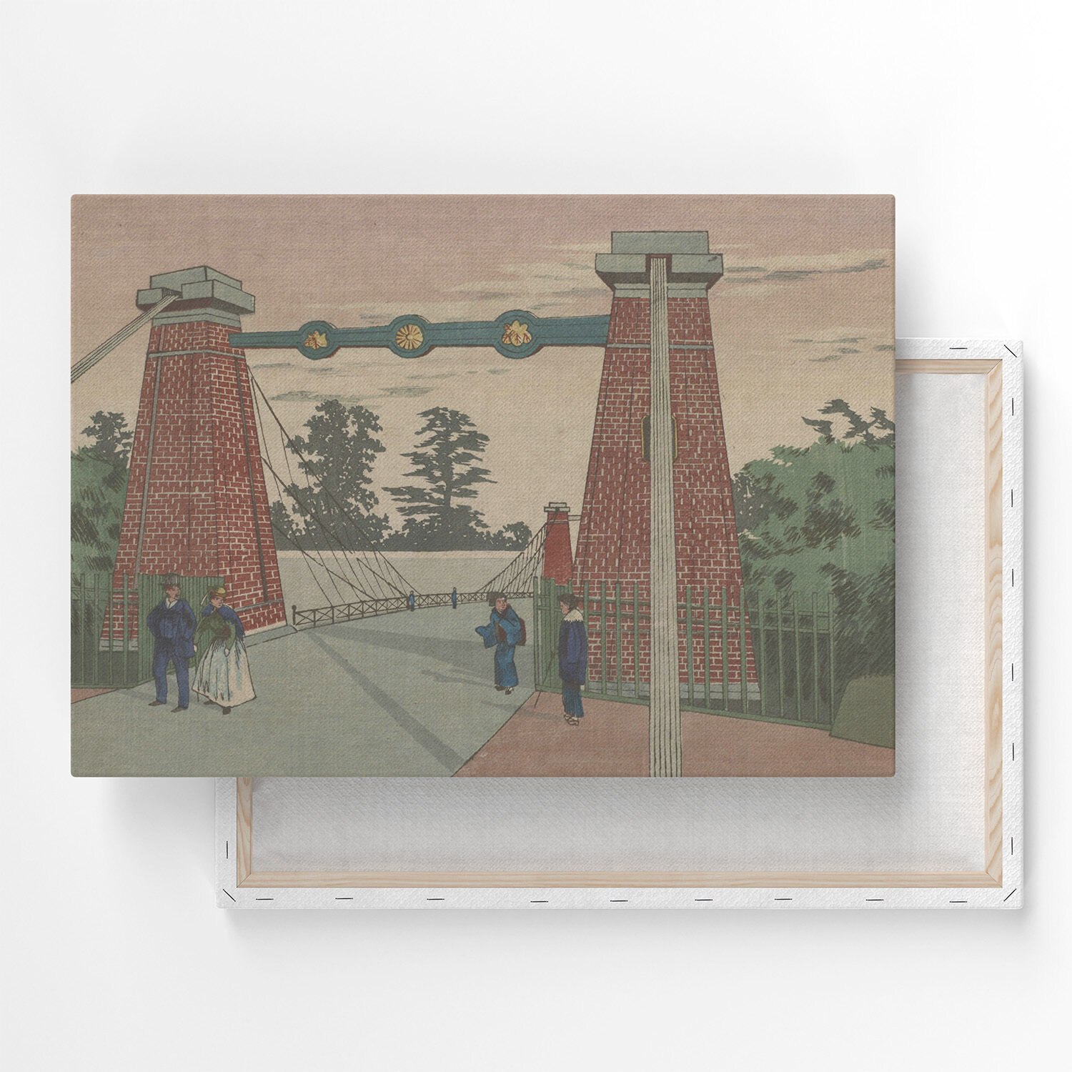 Картина на холсте, репродукция / Кобаяси Киётика - Suspension Bridge / Размер 30 x 40 см