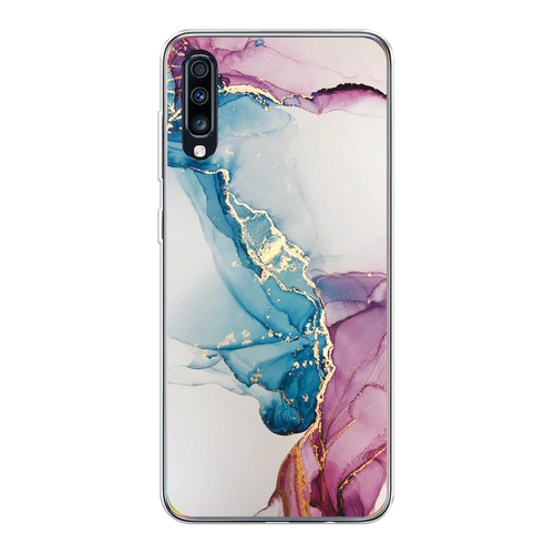 Силиконовый чехол на Samsung Galaxy A70 / Самсунг Галакси A70 Розовые разводы рисунок силиконовый чехол на samsung galaxy a70 самсунг галакси a70 полет вокруг луны прозрачный