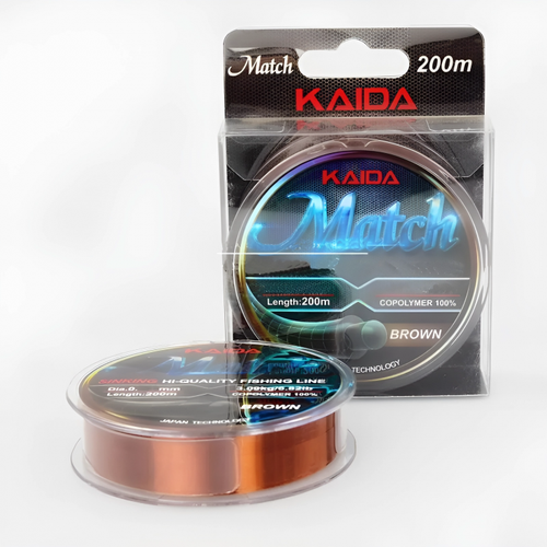 фото Леска монофильная матчевая kaida match brawn 200 м 0,234мм