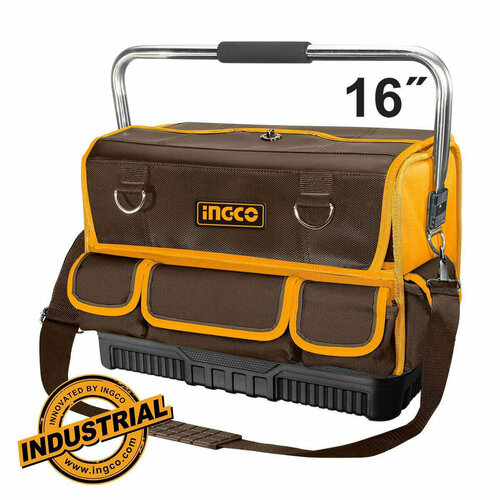 Сумка для инструментов INGCO HTBGL05 INDUSTRIAL 40 см желтый, коричневый, желтый