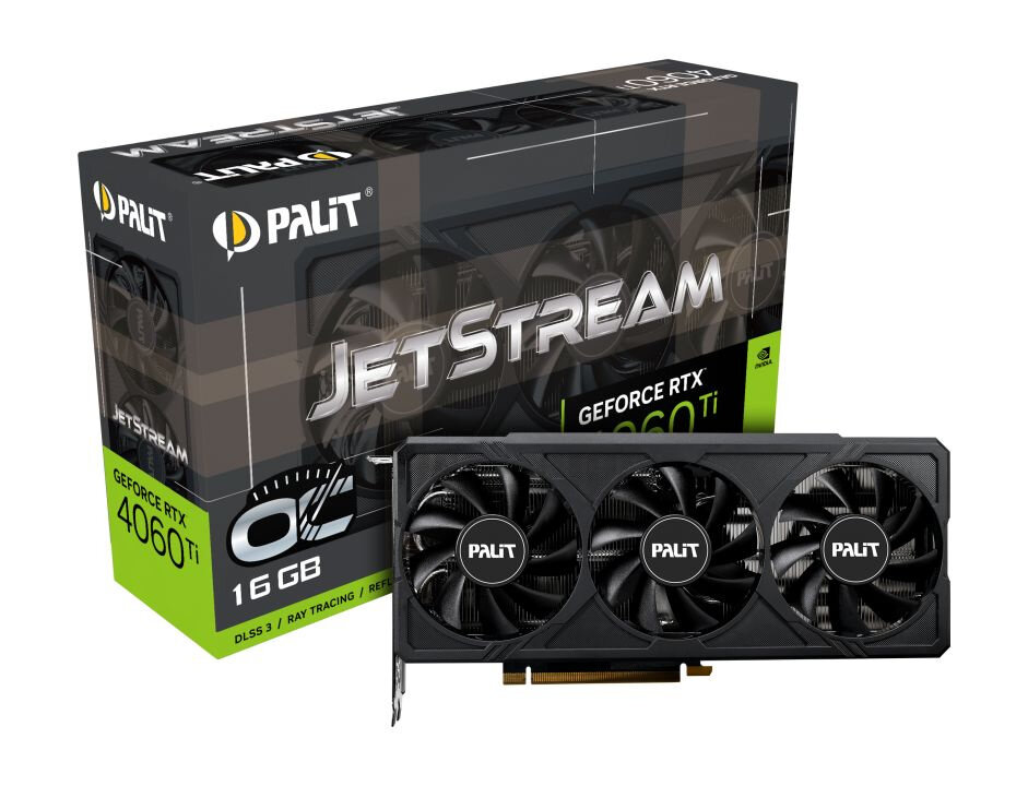 Видеокарта PALIT GeForce RTX 4060 Ti JetStream OC 16 ГБ (NE6406TU19T1-1061J)