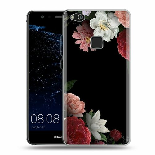 Дизайнерский силиконовый чехол для Huawei P10 Lite Цветы дизайнерский силиконовый чехол для huawei p10 lite медведь