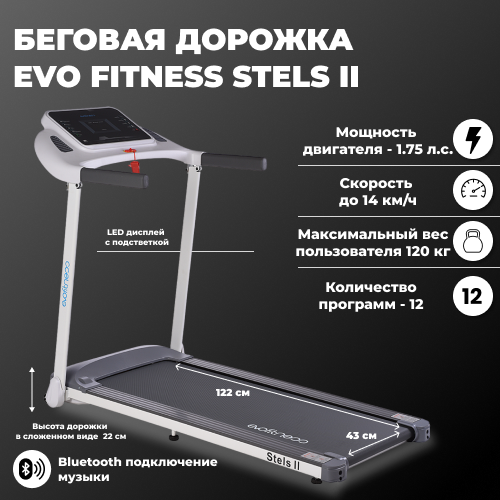 фото Беговая дорожка evo fitness stels ii