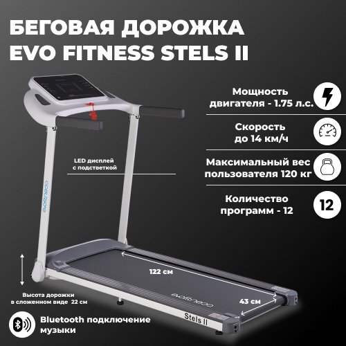 фото Беговая дорожка EVO FITNESS Stels II