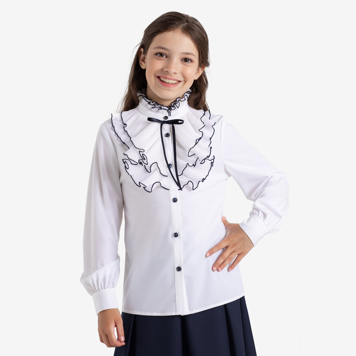 Блузка для девочек Kapika KJGCB01-00 цвет белый размер 122