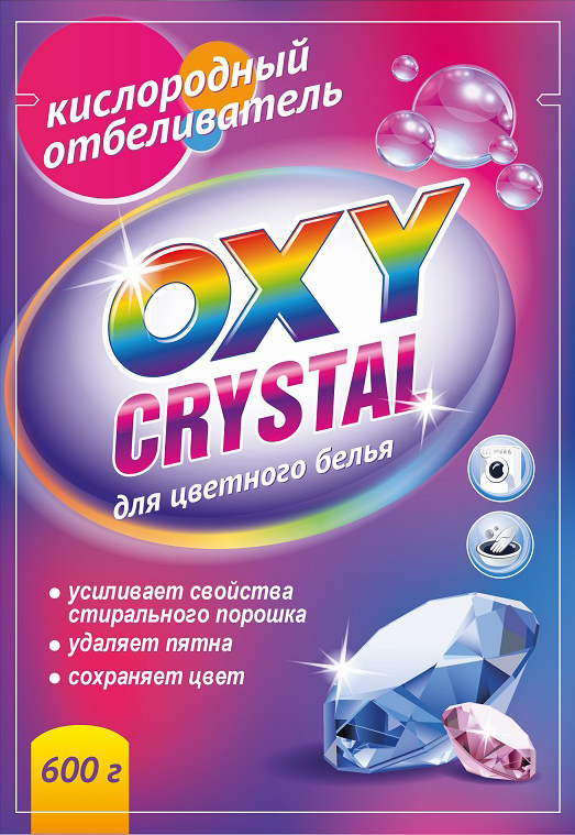 Отбеливатель для цветного белья Oxy Crystal Кислородный 600г