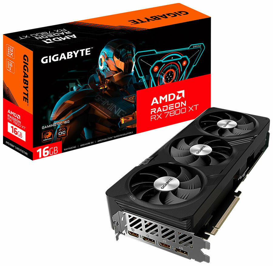 Видеокарта Gigabyte Radeon RX 7800 XT GAMING OC 16GB (GV-R78XTGAMING OC-16GD)