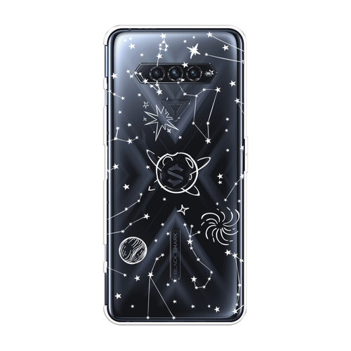Силиконовый чехол на Xiaomi Black Shark 4/4S/4S Pro/4 Pro / Сяоми Black Shark 4/4 Про Планеты в космосе, прозрачный
