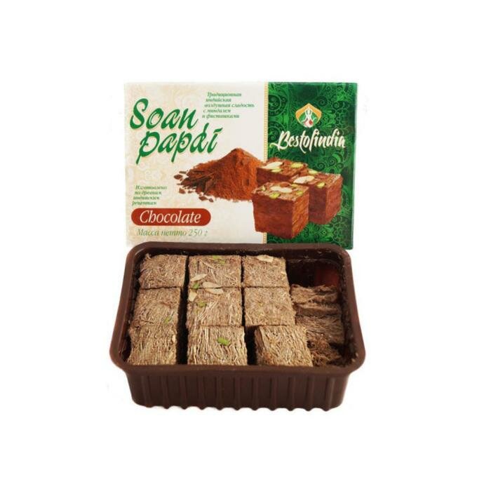 Воздушные индийские сладости «Соан Папди» шоколад, 250 г - фотография № 2