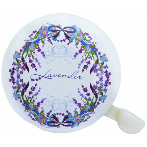 YL 43 lavender. Звонок на велосипед, рисунок Lavender, 50мм.