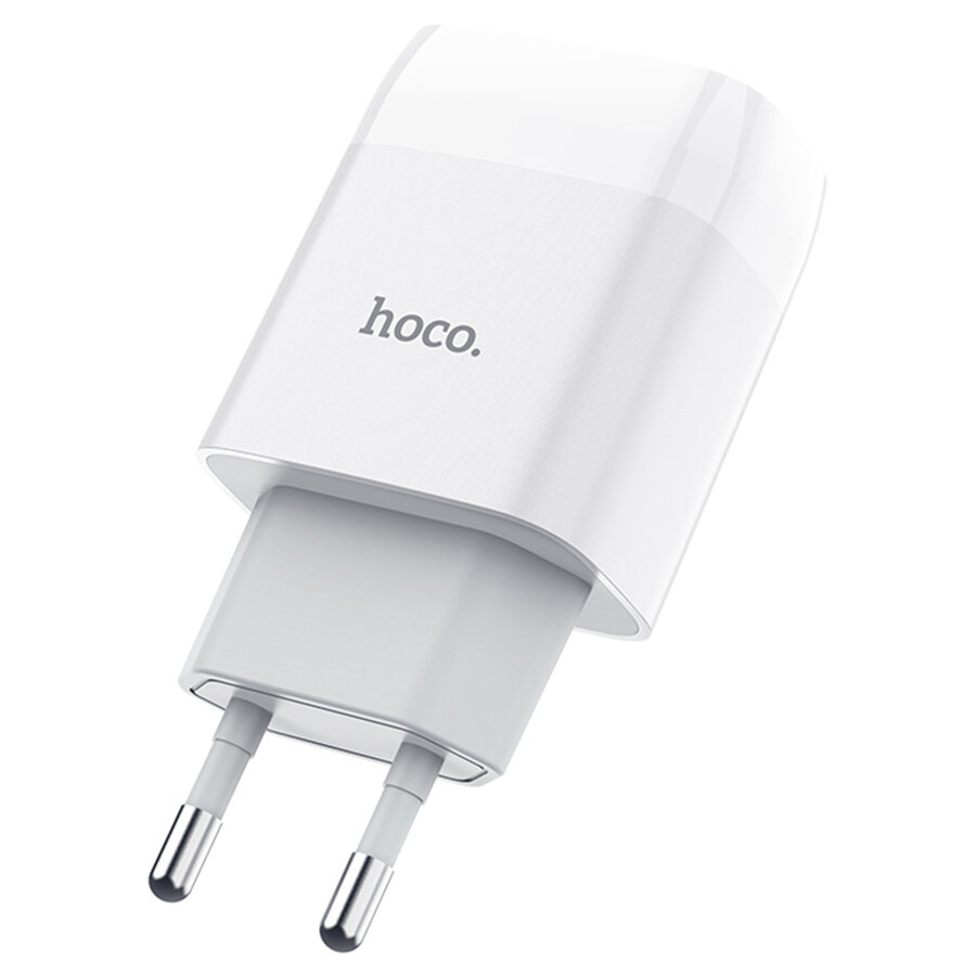 Сетевое зарядное устройство HOCO C73A Glorious 2xUSB, 2.4A, 10.8W, белый — фото 1