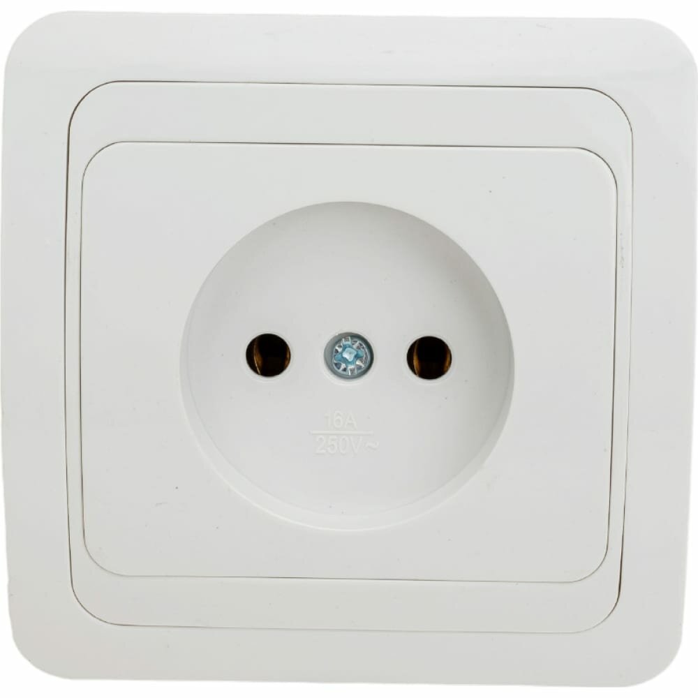 фото Розетка 1гн без З/К с/у белый IP20 CLASSICO 2022-W IN HOME