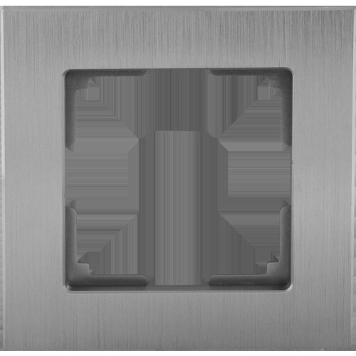 Рамка для розеток и выключателей Werkel Aluminium 1 пост, металл, цвет алюминий рамка werkel aluminium на 1 пост черный алюминий w0011708 4690389157981