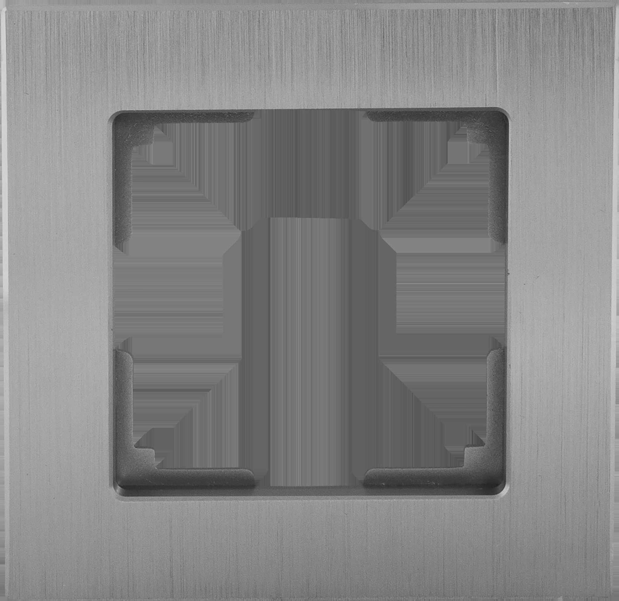 Рамка для розеток и выключателей Werkel Aluminium 1 пост металл цвет алюминий