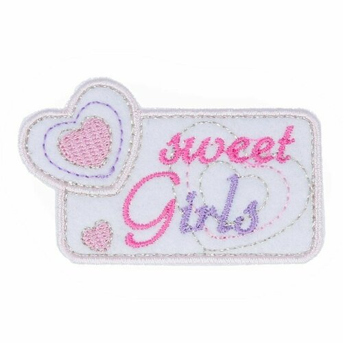 Annet на клеевой основе № 7 7-930A Sweet girls белый 7х4 см