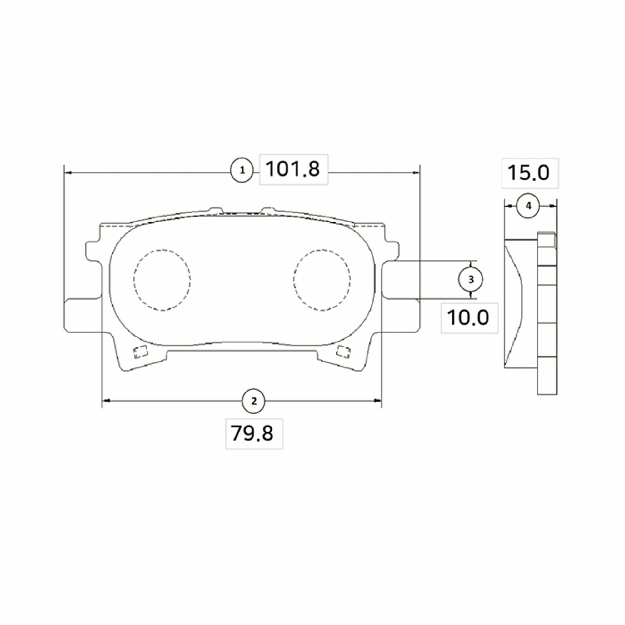 Колодки тормозные Лексус LEXUS RX300/RX330/RX350 03>08/RX400H 05>09 задние Комплект 4 шт