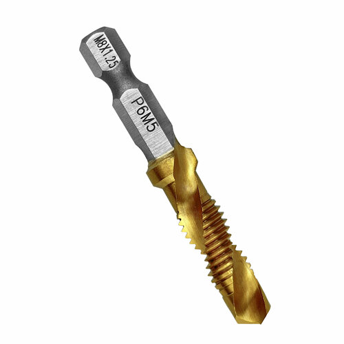 Сверло метчик с титановым покрытием 68 мм хвостовик 14 М8 756₽