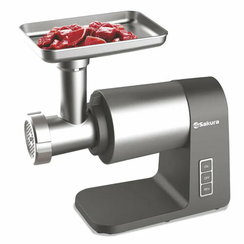 Мясорубка Sakura SA-6425G Premium 2400Вт silver-grey