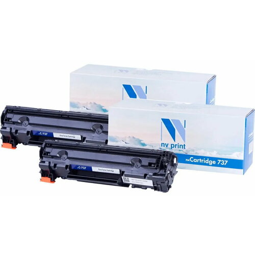 Набор картриджей NV-Print NV-737-SET2 2400стр Черный картридж для лазерного принтера nv print nv 101r00474du set2