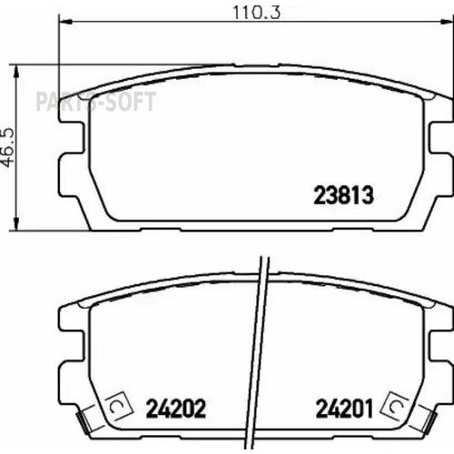 PAGID T1498 Колодки тормозные HYUNDAI Terracan (01-) задние (4шт.) PAGID