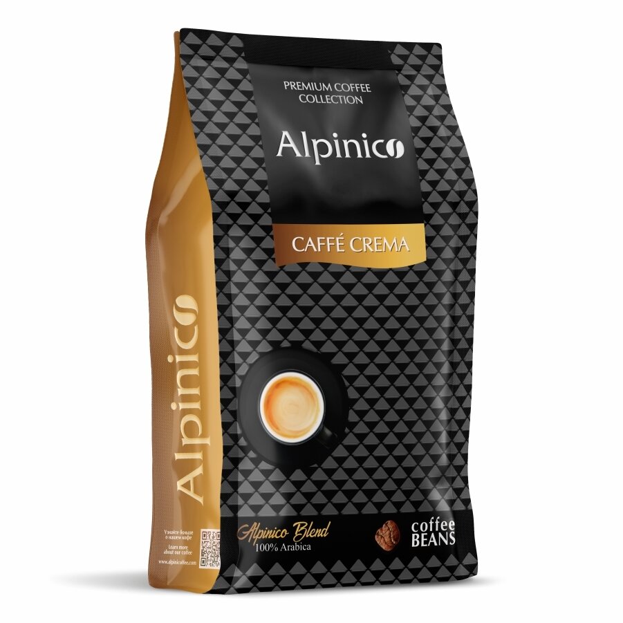 Кофе в зернах Alpinico Caffé Crema 100% Арабика 250г ООО Альпини - фото №2