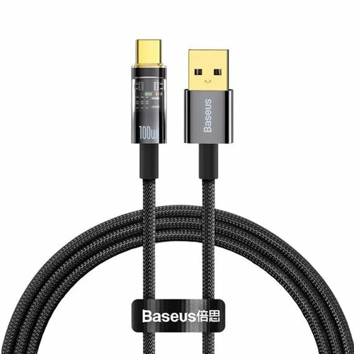 Baseus Кабель Baseus Explorer 2m Black (CATS000301) кабель hoco x50 type c to type c exquisito 100w charging data cable 1м черный