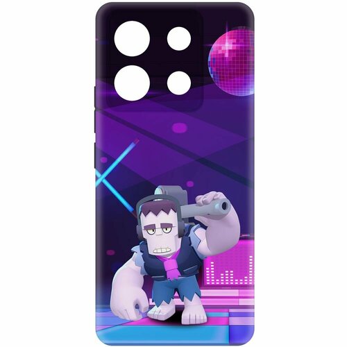 Чехол-накладка Krutoff Soft Case Brawl Stars - Фрэнк для Xiaomi Poco X6 черный чехол накладка krutoff soft case brawl stars фрэнк для xiaomi poco c40 черный