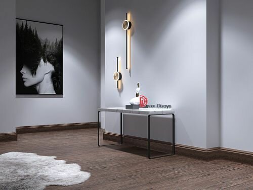 фото Плинтус декорированный, дюрополимер Decor-Dizayn (Декор-Дизайн) 701-92SH Ясень, размер 100х16x2400мм