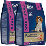 BRIT PREMIUM DOG ADULT SMALL для взрослых собак маленьких пород с курицей (1 + 1 кг)