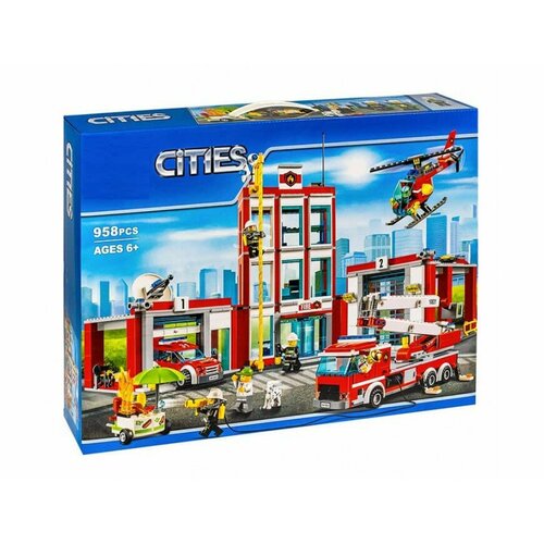Конструктор city Конструктор Пожарная часть 919д/ сити/подарок/6064