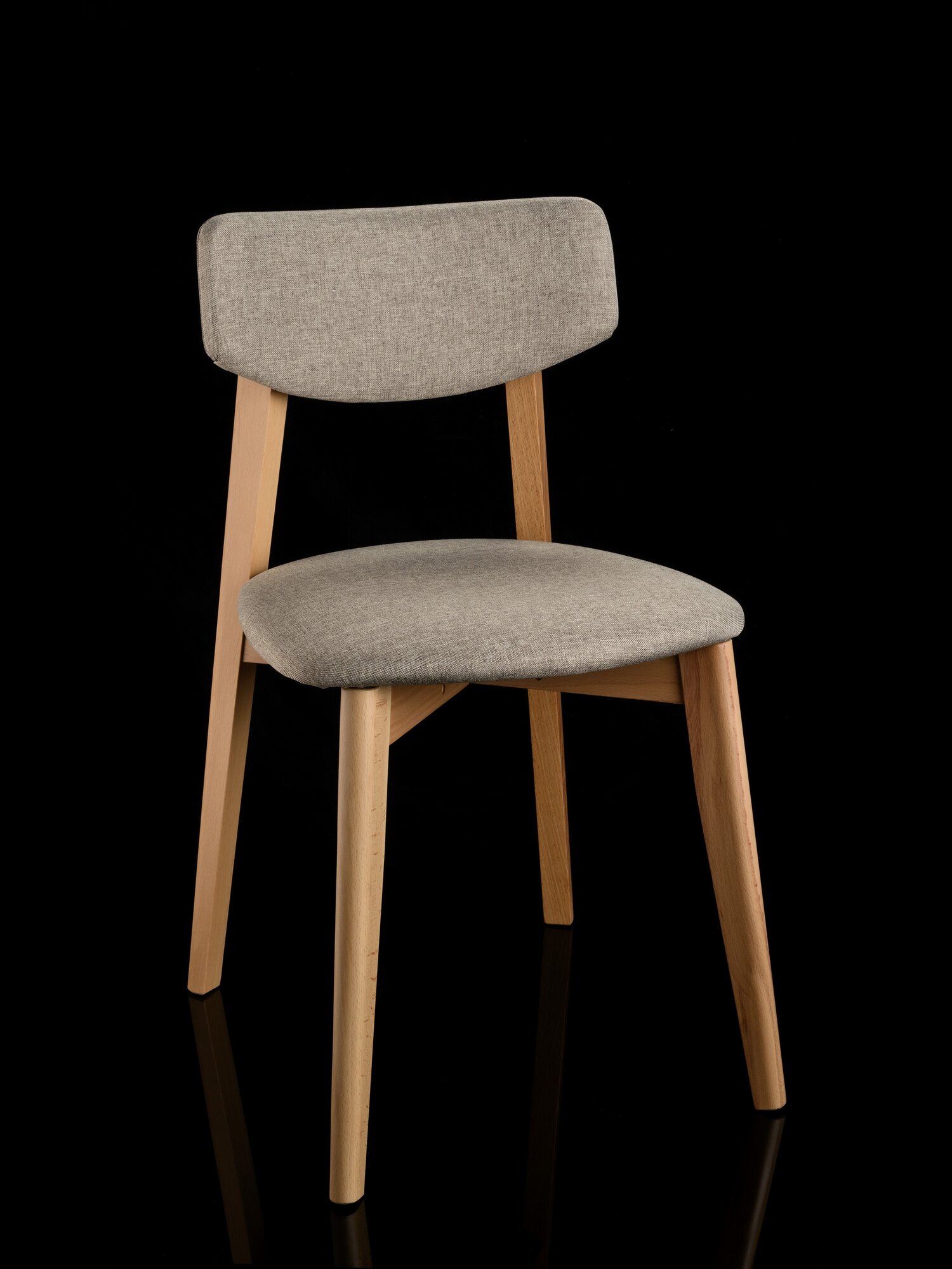 Мягкий кухонный стул со спинкой, деревянный ВС/145, виста