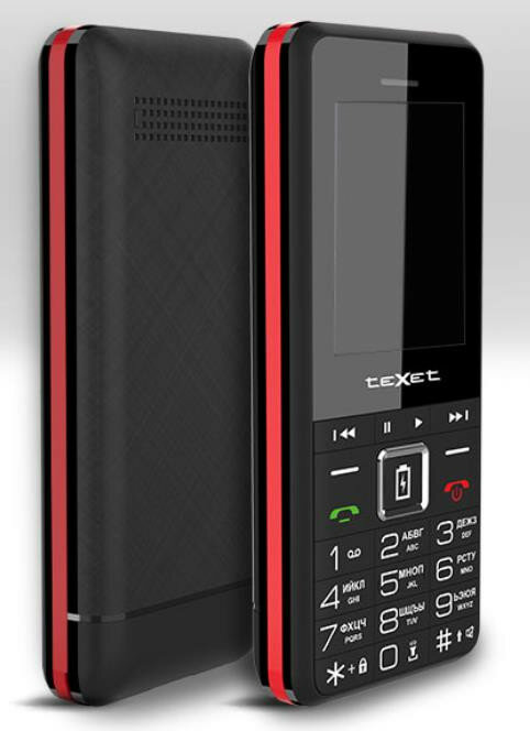 Телефон мобильный (TEXET TM-D215 черный-красный (127207))