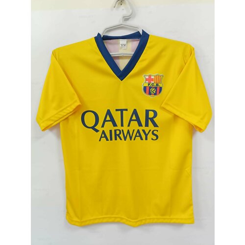 Для футбола Барселона размер ( на рост 158 см ) майка футбольного клуба BARCELONA ( Испания ) желтая