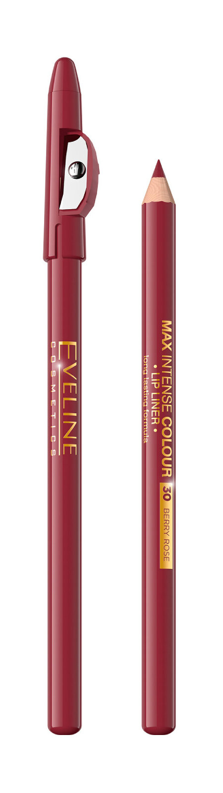 Карандаш для губ EVELINE MAX INTENSE COLOUR тон 30 berry rose